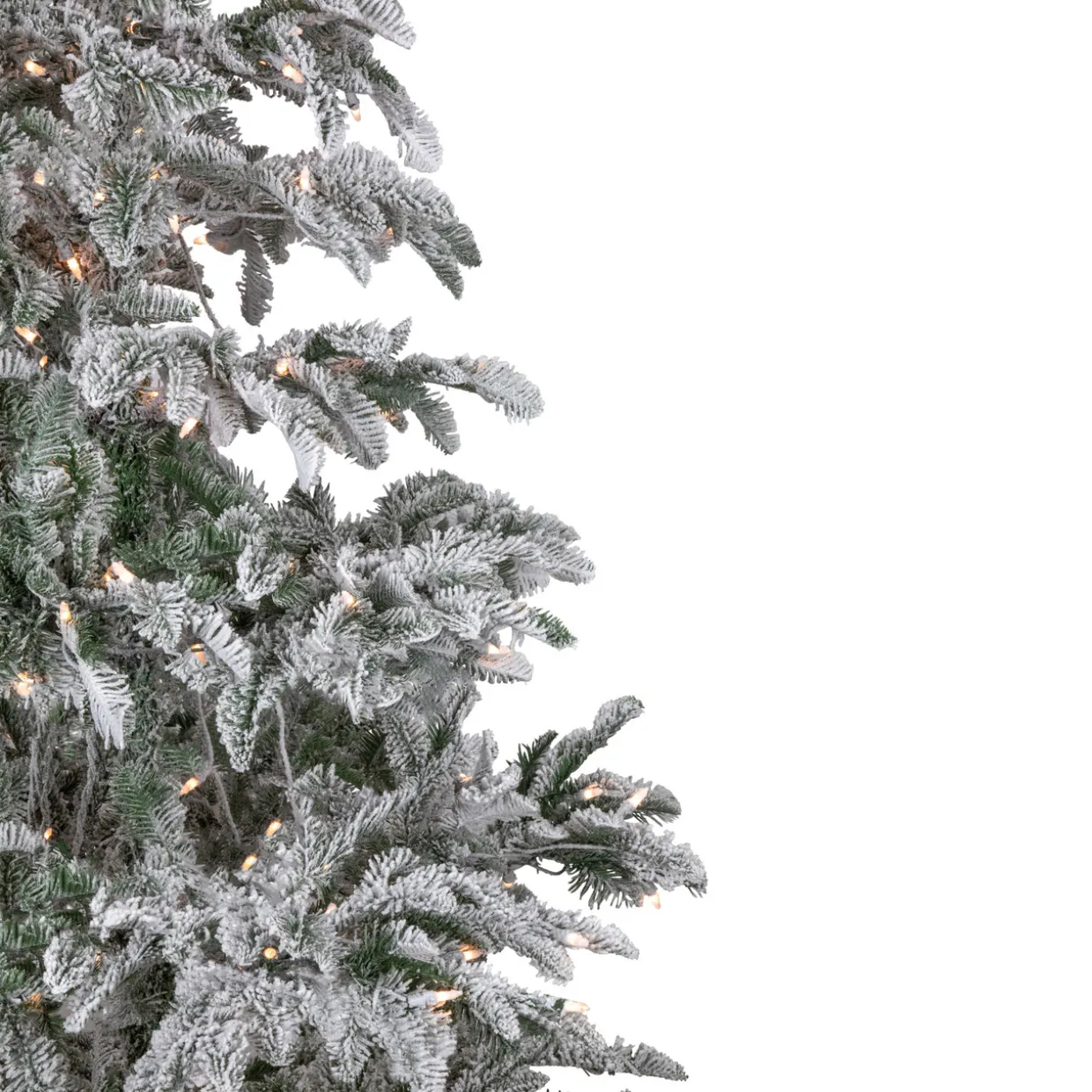 Real Touch™? Pre-Lit Full Flocked Whistler Noble Fir Artificial Christmas Tree - 6.5' - Clear Lights