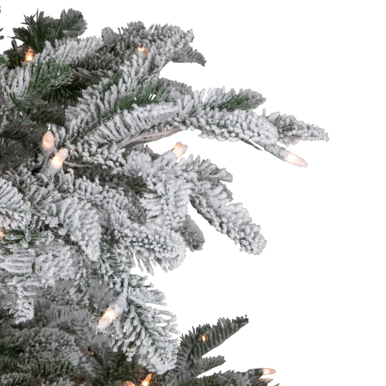 Real Touch™? Pre-Lit Full Flocked Whistler Noble Fir Artificial Christmas Tree - 6.5' - Clear Lights