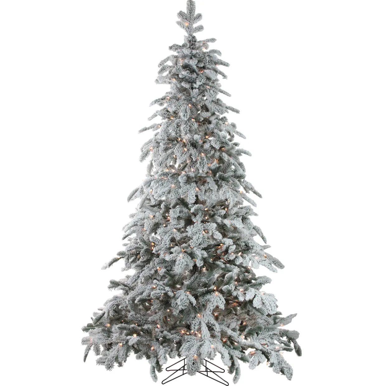 Real Touch™? Pre-Lit Full Flocked Whistler Noble Fir Artificial Christmas Tree - 7.5 - Clear Lights