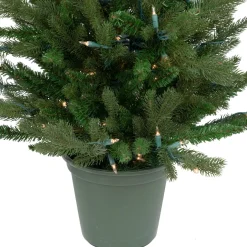Real Touch™ Pre-Lit Grande Spruce Artificial Potted Christmas Tree - 4' - Clear Lights