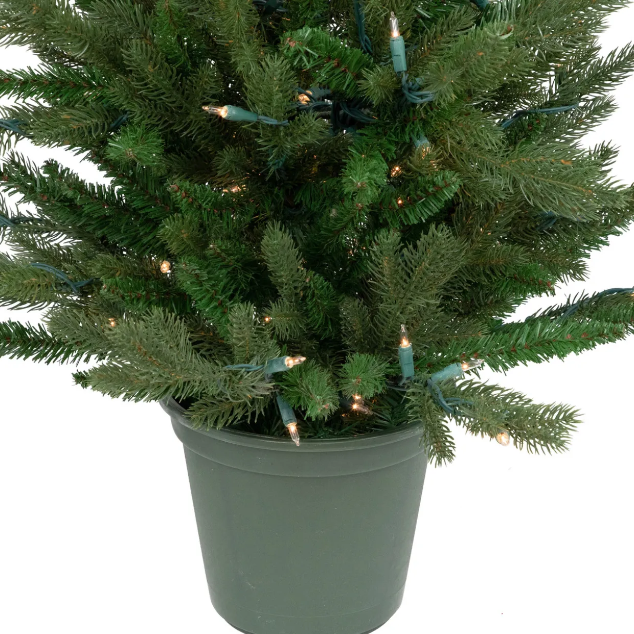 Real Touch™ Pre-Lit Grande Spruce Artificial Potted Christmas Tree - 4' - Clear Lights
