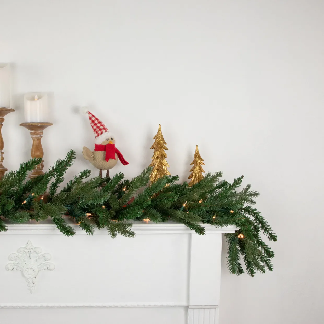 Real Touch™ Pre-Lit Grande Spruce Artificial Christmas Garland - 9' x 14" - Clear Lights