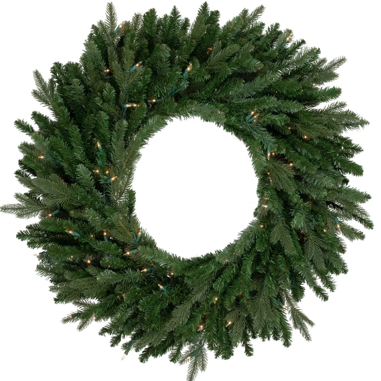 Real Touch™ Pre-Lit Grande Spruce Artificial Christmas Wreath - 48" - Clear Lights