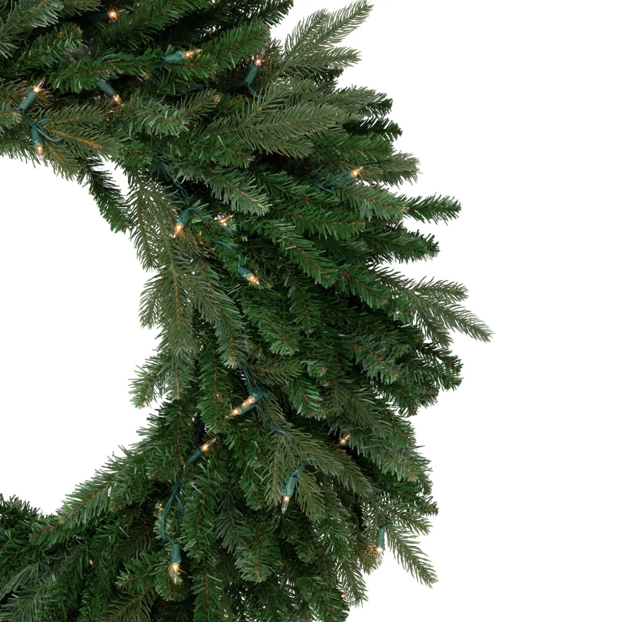 Real Touch™ Pre-Lit Grande Spruce Artificial Christmas Wreath - 48" - Clear Lights
