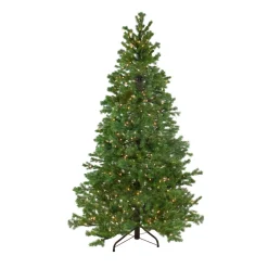 Real Touch™? Pre-Lit Green Mountain Pine Artificial Christmas Tree - 6.5' - Clear AlwaysLit Lights