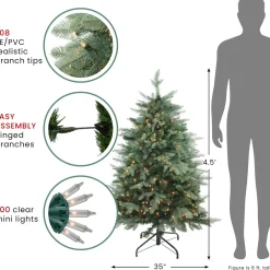 Real Touch™? Pre-Lit Medium Washington Frasier Fir Artificial Christmas Tree - 4.5' - Clear Lights