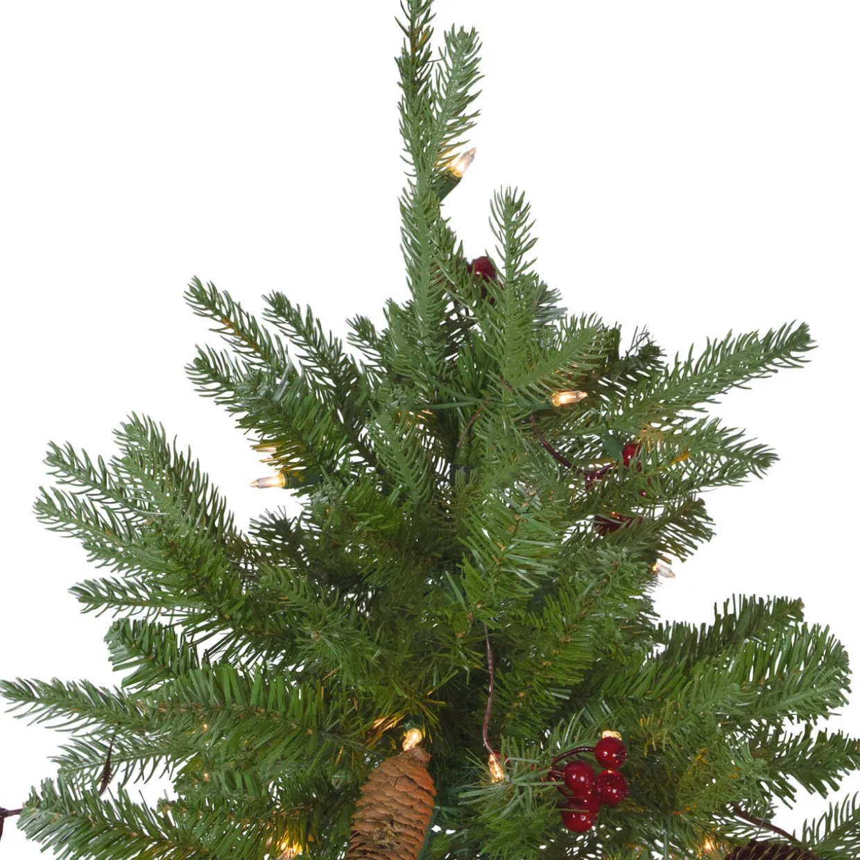 Real Touch™? Pre-Lit Medium Mixed Winter Berry Pine Artificial Christmas Tree - 7.5' - Clear Lights