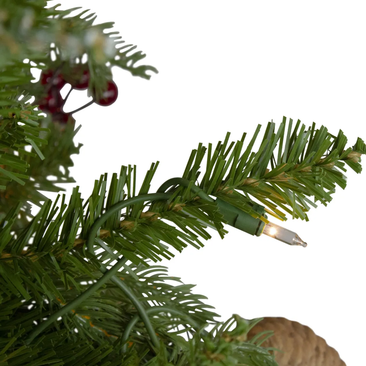 Real Touch™? Pre-Lit Medium Mixed Winter Berry Pine Artificial Christmas Tree - 7.5' - Clear Lights