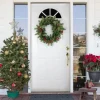 Real Touch™? Pre-lit Noble Fir with Berries Artificial Christmas Wreath - 24" - Clear Lights