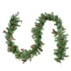 Real Touch™? Pre-Lit Noble Fir with Berries Artificial Christmas Garland - 9' x 10" - Clear Lights