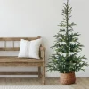 Real Touch™? Pre-Lit Pencil Nordmann Fir Artificial Christmas Tree - 6.5' - Warm Clear LED Lights