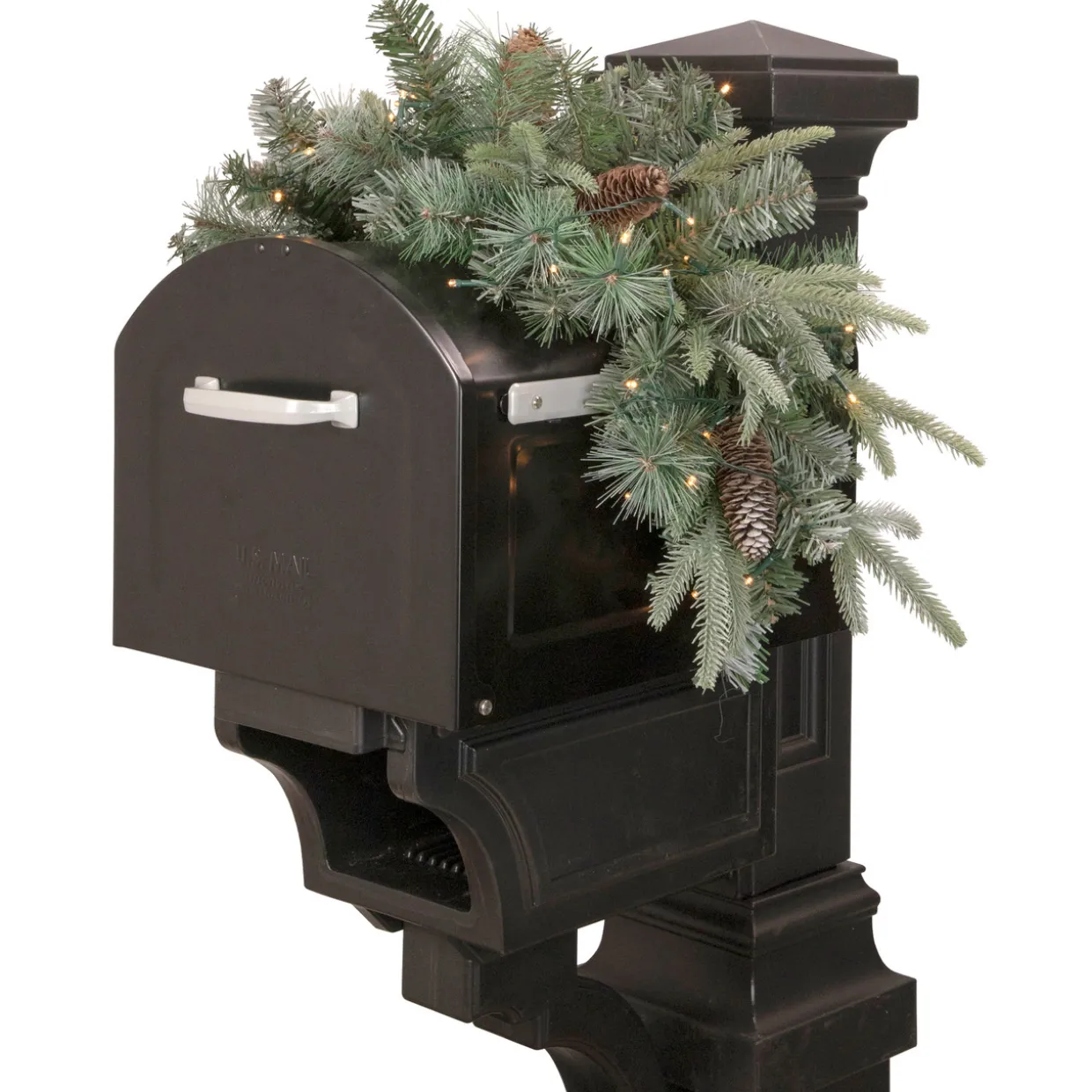 Real Touch™? Pre-lit Pinecone and Mixed Pine Artificial Mailbox Christmas Swag - 36"