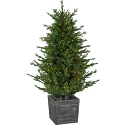 Real Touch™? Pre-Lit Potted Deluxe Russian Pine Artificial Christmas Tree - 6' - Warm White LED Lights
