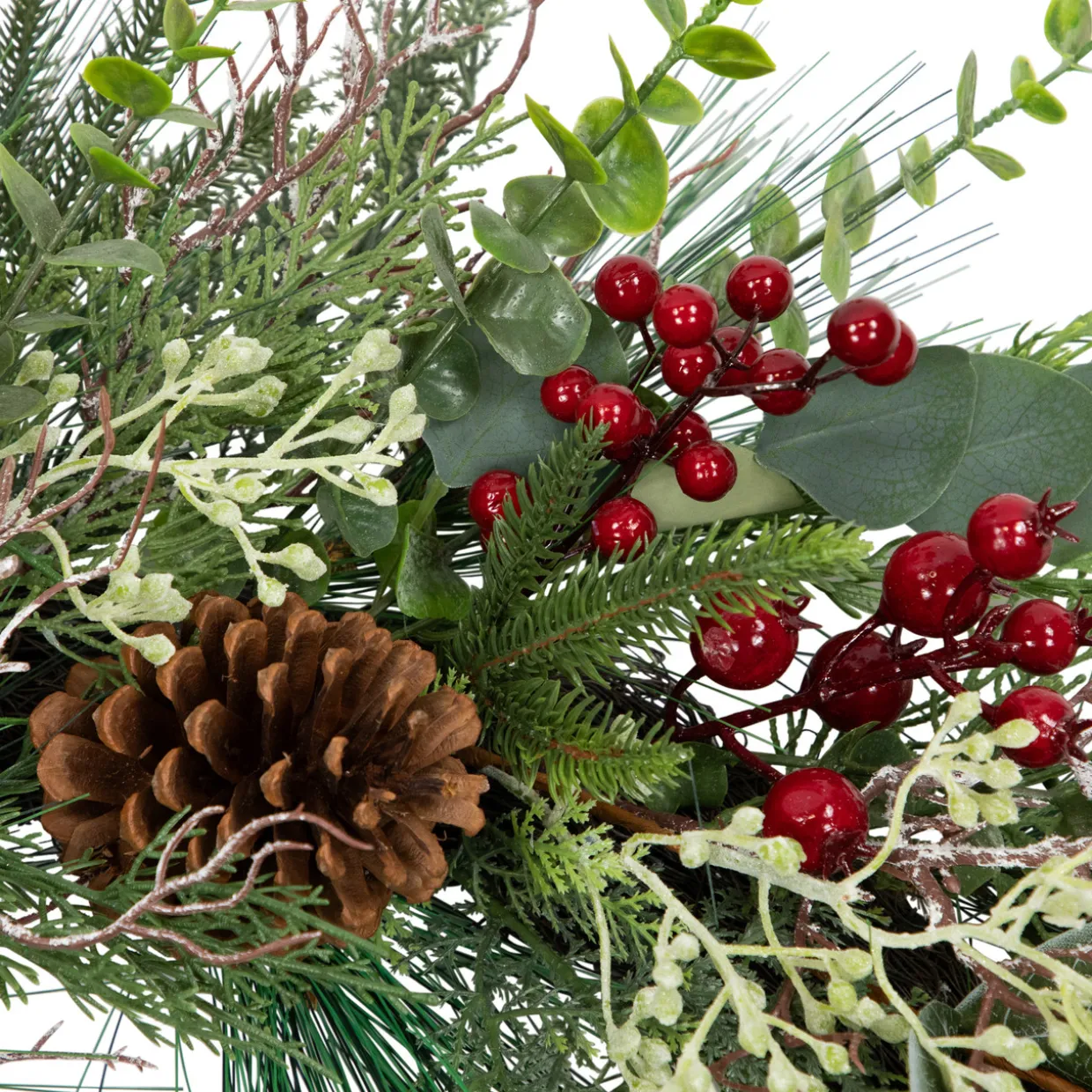 Real Touch™? Roses and Berries Artificial Christmas Wreath - 30" - Unlit