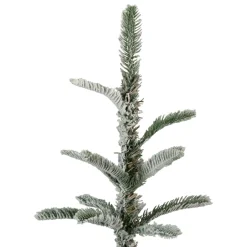 Real Touch™? Slim Flocked Nordmann Fir Artificial Christmas Tree - Unlit - 7.5'