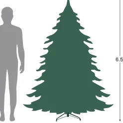 Real Touch™? Slim Layered Nordmann Fir Artificial Christmas Tree - Unlit - 6.5'