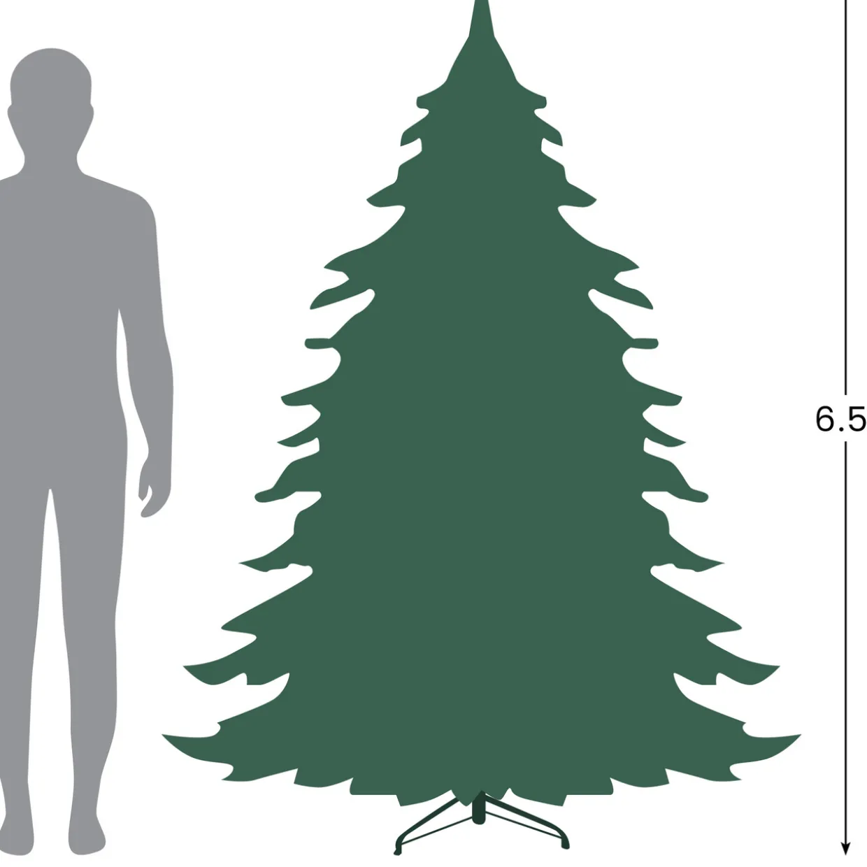 Real Touch™? Slim Layered Nordmann Fir Artificial Christmas Tree - Unlit - 6.5'