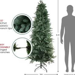 Real Touch™? Slim Washington Frasier Fir Artificial Christmas Tree - Unlit - 6.5'