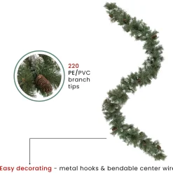 Real Touch™? Snow Valley Pine Artificial Christmas Garland - Unlit - 9' x 10