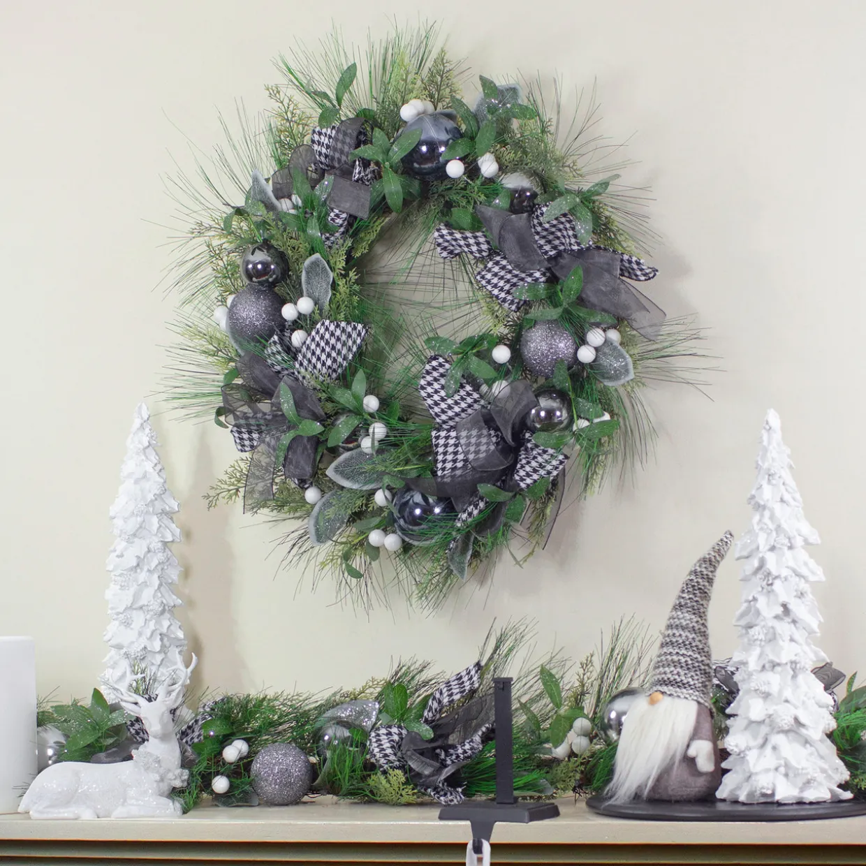 Real Touch™ Winter Foliage and Berries Artificial Christmas Wreath - 24" - Unlit