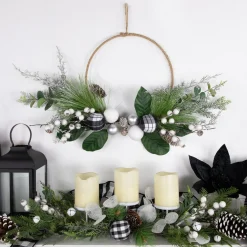 Real Touch™? Winter Greenery with Pinecones Artificial Christmas Wreath - 18" - Unlit