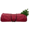 Red and Black Plaid Rolling Tree Christmas Tree Storage Bag For Artificial Trees Up To 7.5ft