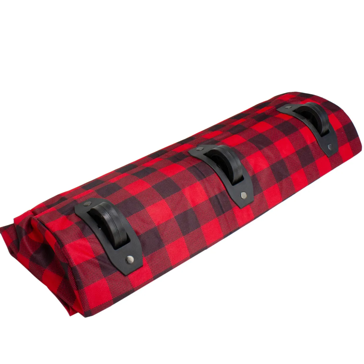 Red and Black Plaid Rolling Tree Christmas Tree Storage Bag For Artificial Trees Up To 7.5ft