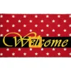 Red and Black Santa Suit Buckle "Welcome" Coir Christmas Outdoor Doormat 18" x 30"