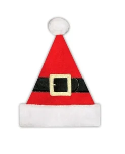 Red and Black Unisex Adult Christmas Santa Hat Costume Accessory - Medium
