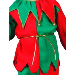 Red and Green Elf Plush Unisex Child Christmas Costume - Large