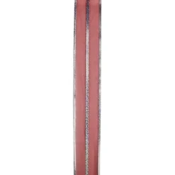 Red and Silver Striped Christmas Wired Craft Ribbon 2.5" x 10 Yards