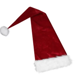 Red and White Extra Long Unisex Adult Christmas Santa Hat Costume Accessory - One Size