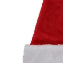 Red and White Plush Unisex Adult Christmas Santa Hat Costume Accessory - Small