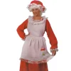 Red and White Plush Velour Mrs. Santa Claus Women Adult Christmas Costume - One Size