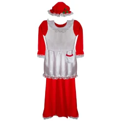 Red and White Women's Mrs. Claus Costume Set Size: Standard Size