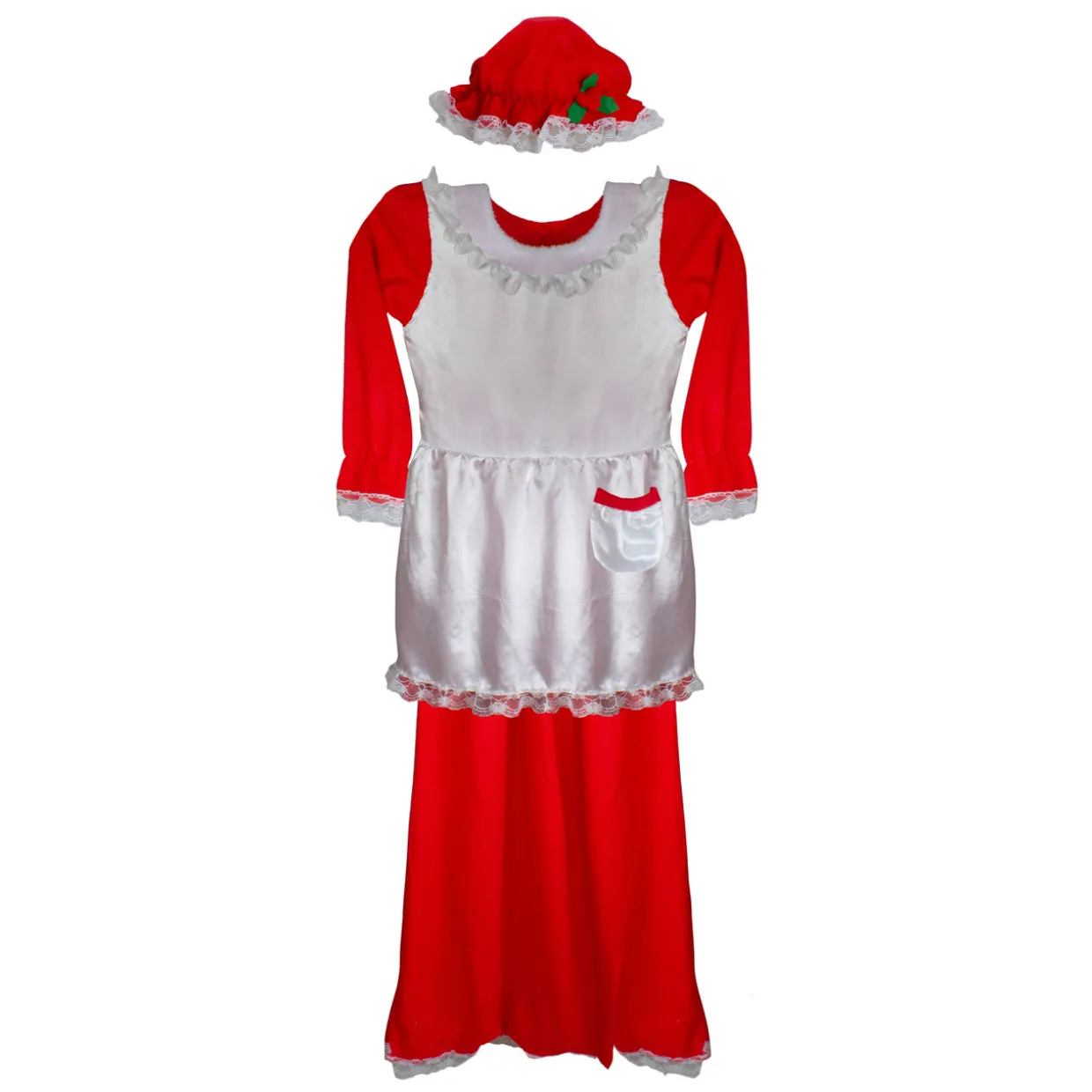 Red and White Women's Mrs. Claus Costume Set Size: Standard Size