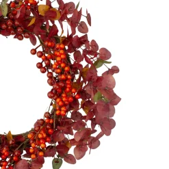Red Berries Artificial Christmas Wreath - 24-Inch, Unlit