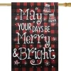 Red Buffalo Plaid Merry and Bright Christmas House Flag 28" x 40"