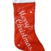 Red Felt Stitched Merry Christmas Stocking