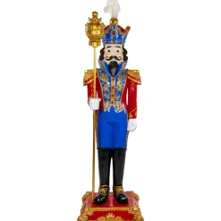 Regal Commercial Christmas Nutcracker Soldier with Scepter - 6.5' - Red and Blue