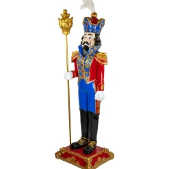 Regal Commercial Christmas Nutcracker Soldier with Scepter - 6.5' - Red and Blue