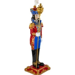 Regal Commercial Christmas Nutcracker Soldier with Scepter - 6.5' - Red and Blue
