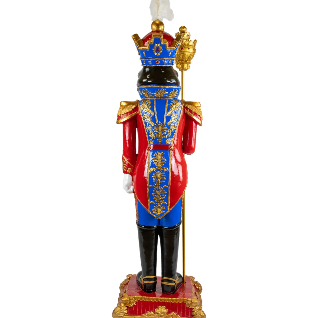 Regal Commercial Christmas Nutcracker Soldier with Scepter - 6.5' - Red and Blue