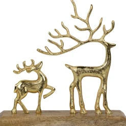 Reindeer and Fawn Metal Christmas Figure - 10.25