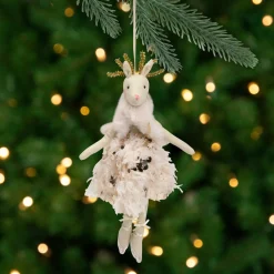 Reindeer Ballerina Hanging Christmas Figure - 12