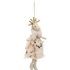 Reindeer Ballerina Hanging Christmas Figure - 12