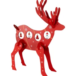 Reindeer Cut-Out Ornament Holder Christmas Decoration - 13.25