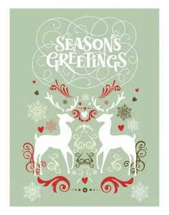 Reindeer Love Christmas Holiday Wall Decor Art Print