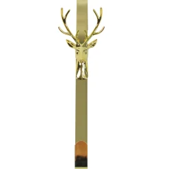Reindeer Over the Door Christmas Wreath Hanger - 15.25" - Gold