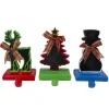 Reindeer, Tree, and Snowman Chalkboard Christmas Stocking Holders - 7" - Set of 3